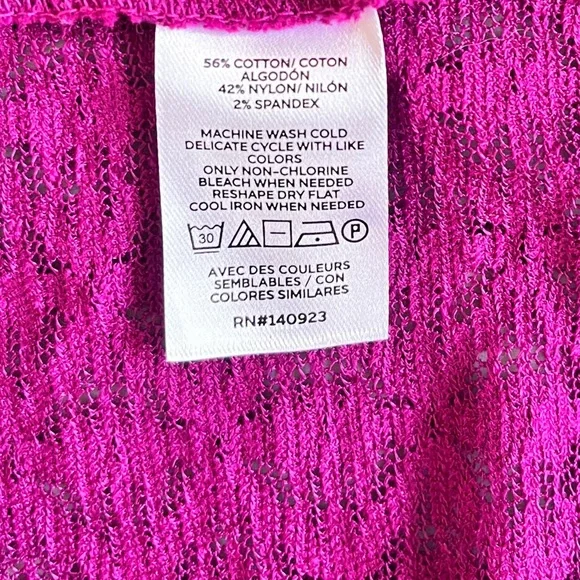 LOFT Purple Lace High Neck Feminine Modest Blouse Size XL - Picture 7 of 7